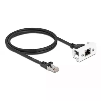 DeLOCK tinklo ilginimo laidas Cat.6A 1m juodas S/FTP RJ45