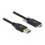 USB laidas DeLOCK 84017 1,5 m USB 3.2 Gen 1 USB A USB C juodas