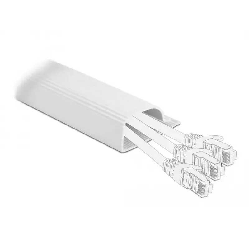 Kabelių kanalas DeLOCK 20885 tvirtinimui po stalu 63 x 28 mm baltas 2 vnt.