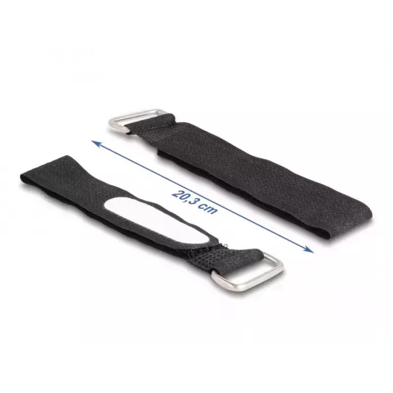 Lipnusis kabelio raištis su užtrauktuku DeLOCK 203x20mm juodas 5 vnt.