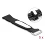 Lipnusis kabelio raištis su užtrauktuku DeLOCK 203x20mm juodas 5 vnt.