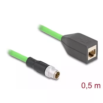 DeLOCK 60572 pramoninis eterneto kabelis M12 0,5 m UL 94