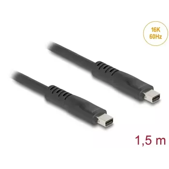 DeLOCK Mini DisplayPort kabelis 1,5 m Juodas 81177