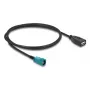 Koaksialinis kabelis DELOCK 90703 — HSD Z į USB A, 1 m, juodas/mėlynas