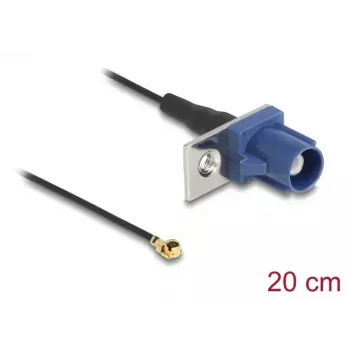 DeLOCK 90727 Koaksialinis kabelis 1.13 0,2 m FAKRA C I-PEX MHF1 Juodas Mėlynas