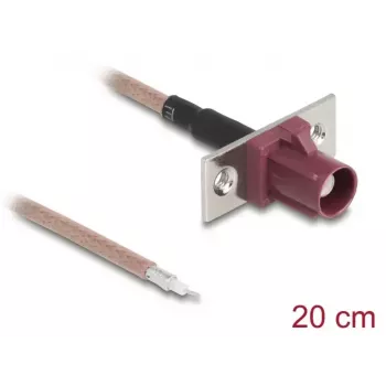 Koaksialinis kabelis DELOCK 90729 RG-316/U 0,2 m su FAKRA D jungtimi, ruda spalva