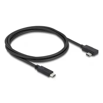 DELOCK Coaxial USB4 Gen 3x2 laidas USB-C į USB-C 40 Gbps PD 3.1 240 W kampu kairėn/dešinėn 1 m