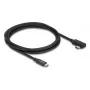 Kabelis DELOCK Coaxial USB4 Gen 3x2 40 Gbps USB-C į USB-C kampuotas kairėn/dešinėn PD 3.1 240W 2 m