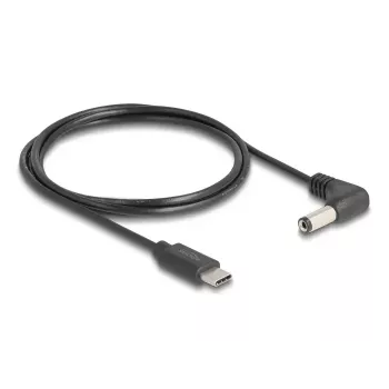 DeLOCK 85398 maitinimo laidas, juodas, 1,5 m, USB C – 5,5 x 2,1 mm