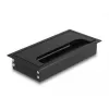 Kabelių pravedimo dangtelis DELOCK 66856 stalams, juodas, 80×160×28 mm, 1 vnt.