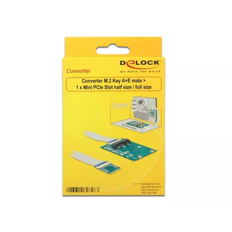 DeLOCK 62848 vidinis adapteris M.2 Key A/E į Mini PCI Express