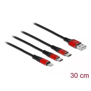 USB įkrovimo laidas 3 in 1 DeLOCK 86708