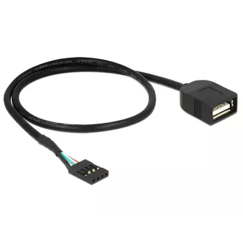 USB laidas DeLOCK 83825 USB 2.0 0,4 m juodas