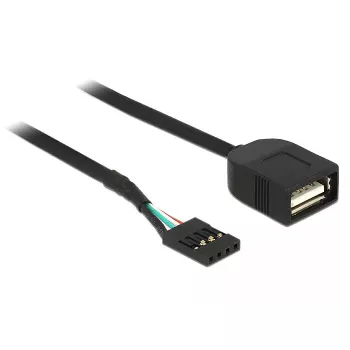 USB laidas DeLOCK 83825 USB 2.0 0,4 m juodas