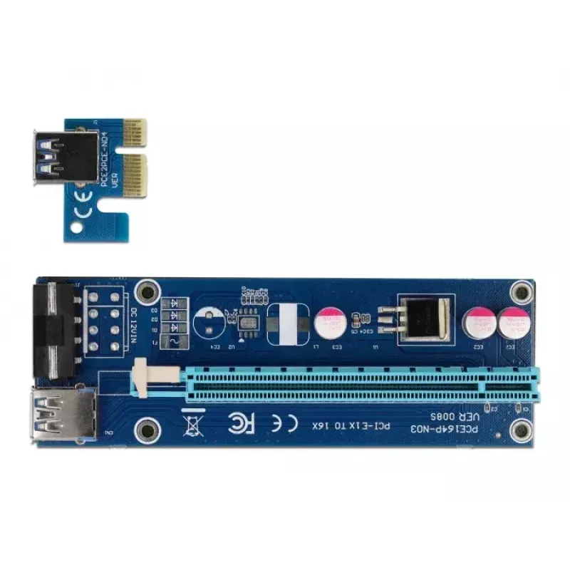 Riser kortelė PCI Express x1 į x16 DeLOCK 41430