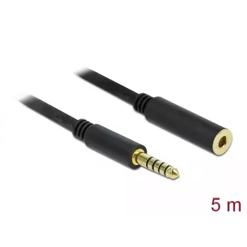 Audio kabelis DeLOCK 85799 5m 4,4mm juodas