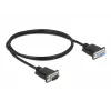 DeLOCK 86578 Serijinis kabelis RS-232 Sub-D9 1 m Juodas