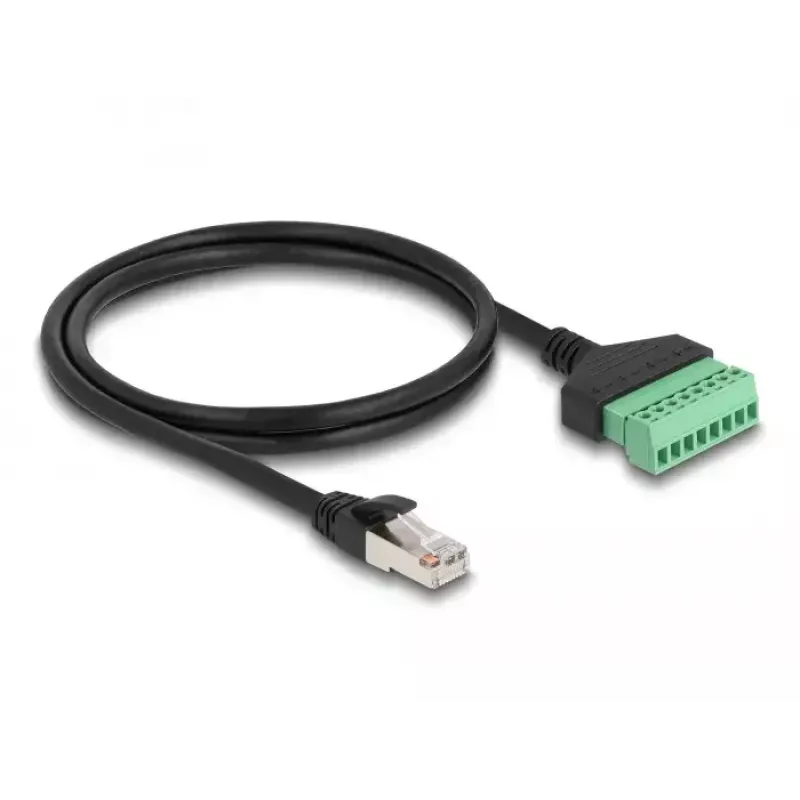 DeLOCK RJ45 kabelis Cat.6 kištukas į gnybtų bloko adapterį 1 m 2-dalis