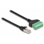 DeLOCK RJ45 kabelis Cat.6 kištukas į gnybtų bloko adapterį 1 m 2-dalis