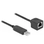 Jungiamasis laidas DeLOCK 64162 USB 2.0 Type-A į RS-232 RJ45 25 cm juodas