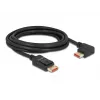 DisplayPort kabelis DeLOCK 87048 8K 60Hz 3m vyriškas į vyrišką 90° kairysis kampinis