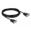RS-232 serialinis kabelis D-Sub 9 moteriškas į moterišką null modem DeLOCK 87516