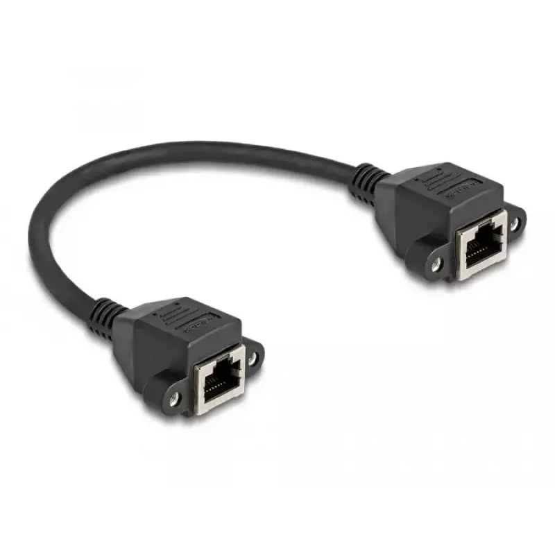 DeLOCK RJ50 ilginimo laidas motina-motina S/FTP 0,25 m juodas