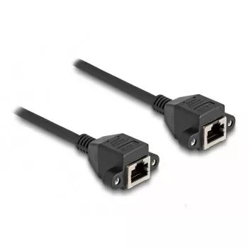 DeLOCK RJ50 ilginimo laidas motina-motina S/FTP 0,25 m juodas