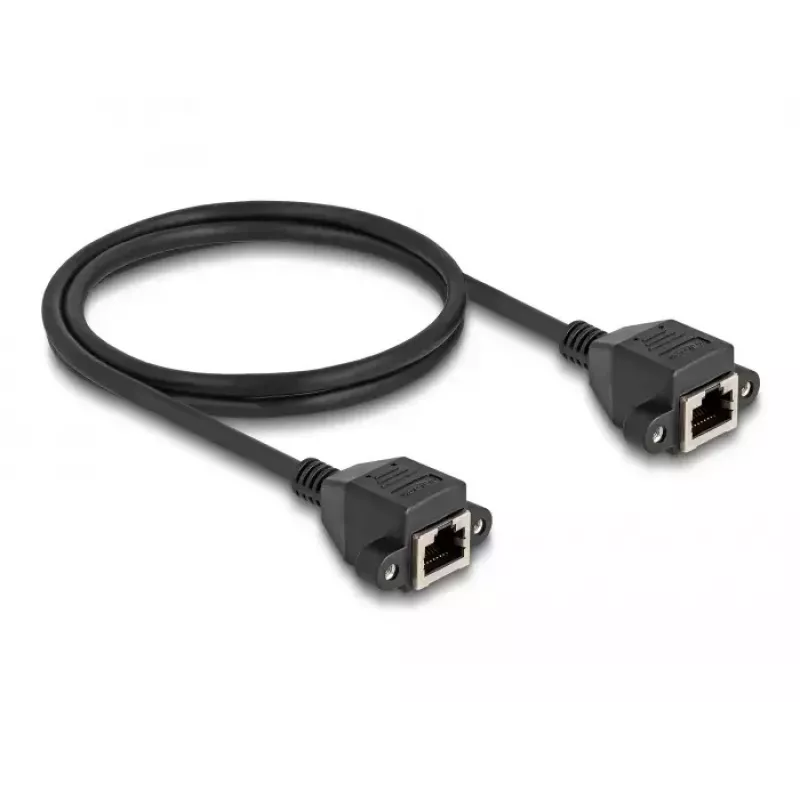 DeLOCK RJ50 prailginimo laidas lizdas-lizdas S/FTP 1 m juodas