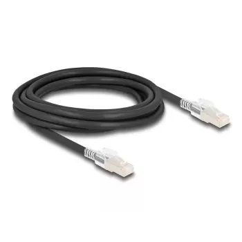 Tinklo laidas DELOCK 80257 — Cat6a S/FTP (S‑STP), RJ‑45 į RJ‑45, 3 m, juodas