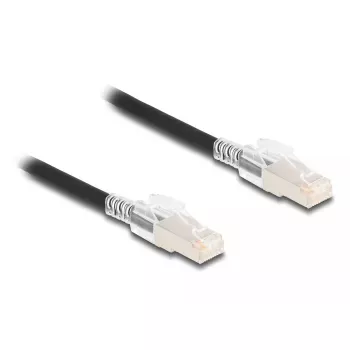 Tinklo laidas DELOCK 80257 — Cat6a S/FTP (S‑STP), RJ‑45 į RJ‑45, 3 m, juodas