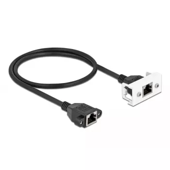 DeLOCK tinklo prailginimo laidas Cat.6A 50 cm S/FTP RJ45 juodas