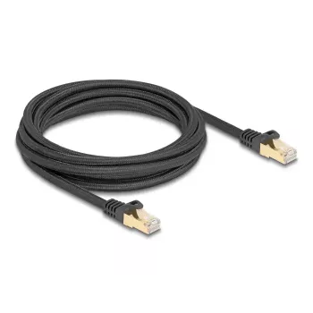 Tinklo kabelis DeLOCK RJ45 Cat.6A 3m Juodas