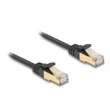 DeLOCK RJ45 plokščias tinklo kabelis 3 m Cat6A juodas