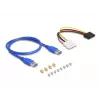 DeLOCK PCI Express x1 lizdo plėtinys iki 3× PCIe x1 su 50 cm USB kabeliu
