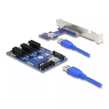 DeLOCK PCI Express x1 lizdo plėtinys iki 3× PCIe x1 su 50 cm USB kabeliu
