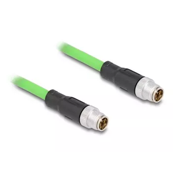 Tinklo kabelis DeLOCK M12 X-koduotas 8 kontaktų vyriškas-į-vyrišką PUR (TPU) 2 m