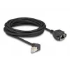 DeLOCK tinklo ilginimo kabelis S/FTP RJ45 90° kampinis į RJ45 Cat.6A 5 m juodas