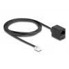 DeLOCK telefono kabelis RJ11 kištukas – RJ45 lizdas, juodas, 2 m
