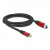 DeLOCK USB laidas USB Type-C į USB Type-B 2m 5Gbps raudonas metalinis