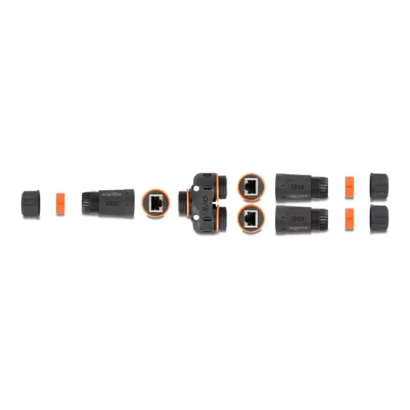 DeLOCK 88143 Y-adapteris RJ45 į 2 x RJ45 Cat.6 juodas