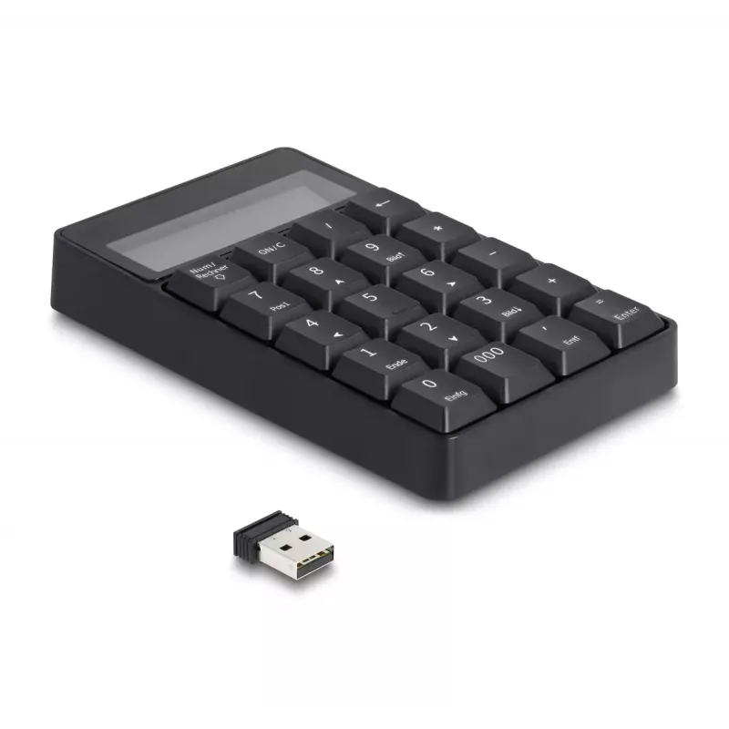 Skaičių klaviatūra DeLOCK 12113 USB juoda 20 klavišų universali