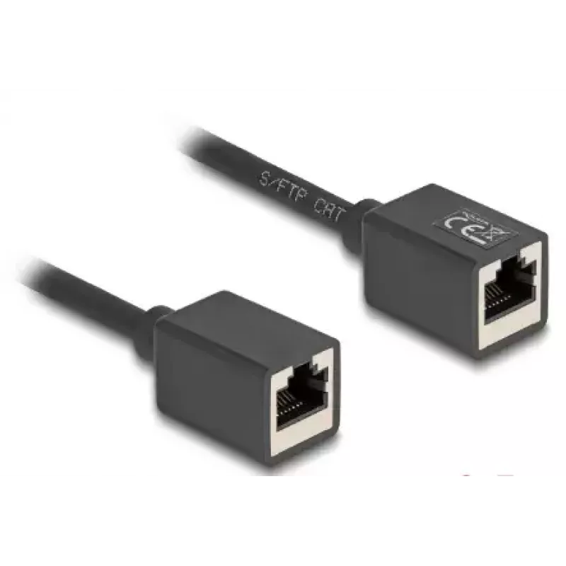 DeLOCK 90324 RJ-45 Cat6a tinklo kabelis 0,5 m Juodas