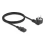 Maitinimo laidas DELOCK CEE 7/7 90° kampu į IEC C13, 1 m, 3×0,75 mm², H05VV-F, 250 V