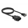 DELOCK adapterinis laidas OBD‑2 kištukas į DB‑9 lizdą, Cat5e, juodas, 1,15 m