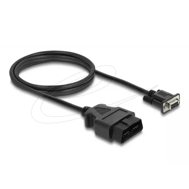 DELOCK adapterinis laidas OBD‑2 kištukas į DB‑9 lizdą, Cat5e, juodas, 1,15 m