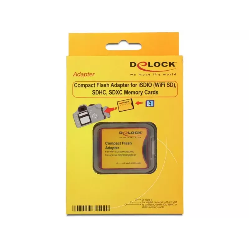 Delock 62542 SD/SDHC/SDXC į CompactFlash kortelių adapteris