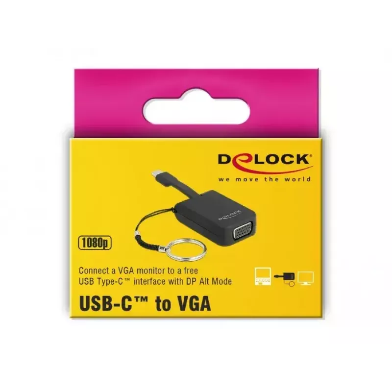 DeLOCK 63941 USB Type-C į VGA adapteris 0,03 m juodas