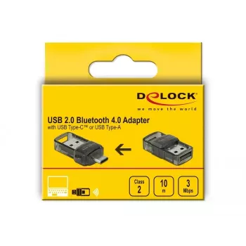 DeLOCK USB 2.0 Bluetooth 4.0 adapteris 2 in 1 Type-C / Type-A