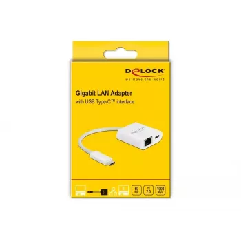 Tinklo adapteris DeLOCK 65402 Ethernet 5000 Mbit/s USB Type-C baltas